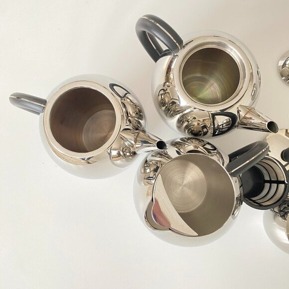 Retro Stainless Steel Coffee Tea Water Cream Sugar Set - Picture 5 of 11